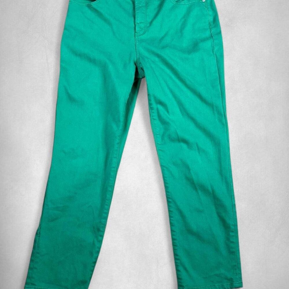 1 | y2k Kelly Green Chico's So Slimming Girlfriend Ankle Jeans
